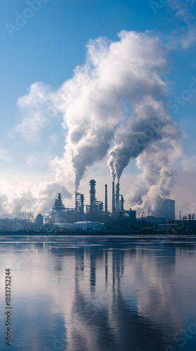 smoke from the factory chimney