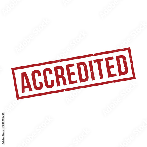 Accredited Stamp, Accredited Grunge Square Sign