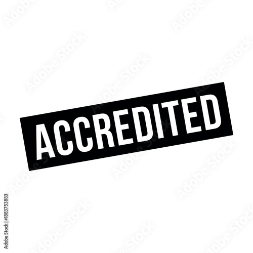 Accredited Stamp, Accredited Grunge Square Sign