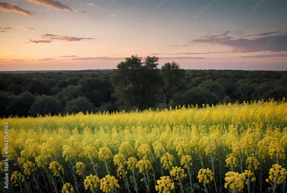 Obraz premium sunset in the field