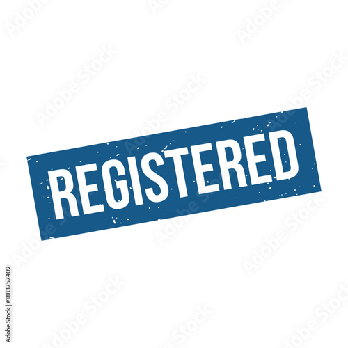 Registered Stamp, Registered Grunge Square Sign