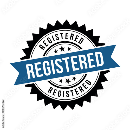 Registered Stamp, Registered Grunge Round Sign