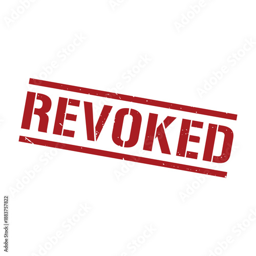 Revoked Stamp, Revoked Grunge Square Sign