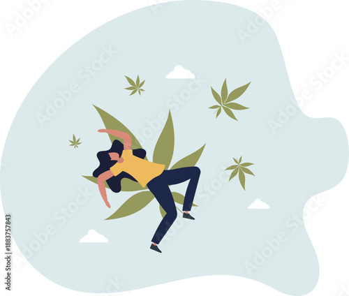 Legalization of marijuana. Concept of medicine.life and employment of people.