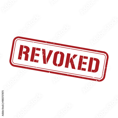 Revoked Stamp, Revoked Grunge Square Sign