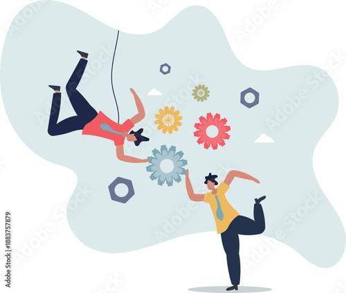 Working together to achieve a goal is the concept of cooperation.