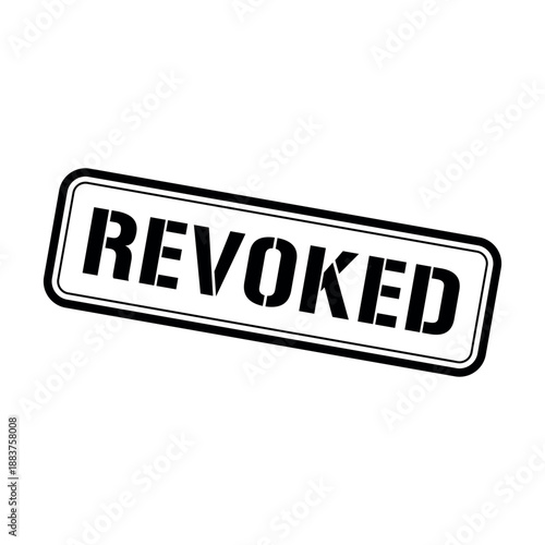 Revoked Stamp, Revoked Grunge Square Sign