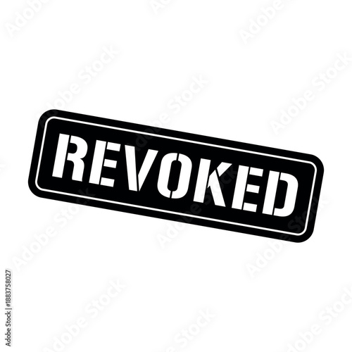 Revoked Stamp, Revoked Grunge Square Sign