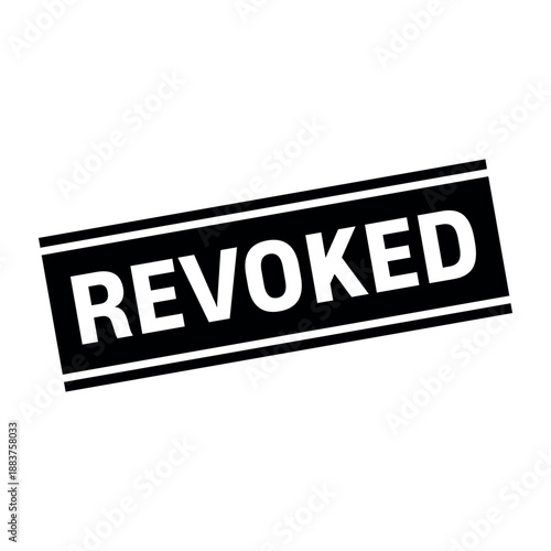 Revoked Stamp, Revoked Grunge Square Sign