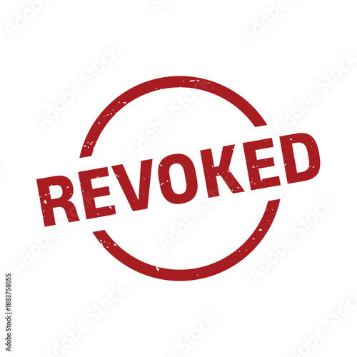 Revoked Stamp, Revoked Grunge Round Sign