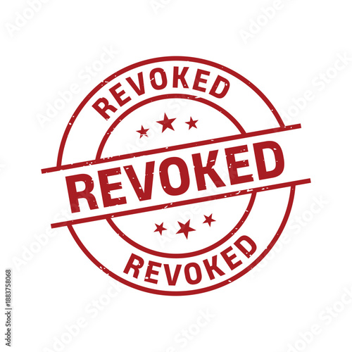 Revoked Stamp, Revoked Grunge Round Sign
