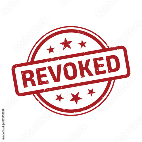 Revoked Stamp, Revoked Grunge Round Sign