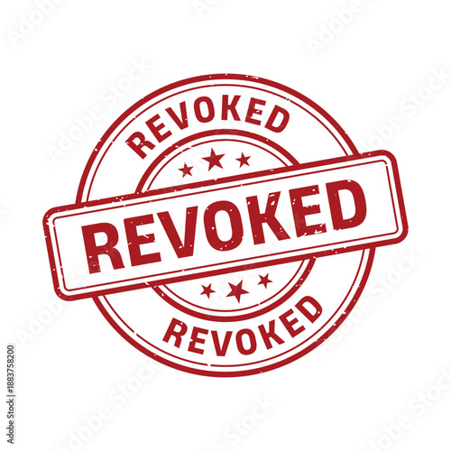 Revoked Stamp, Revoked Grunge Round Sign