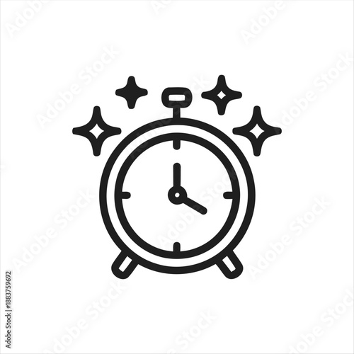 Simple Alarm Icon – Time Reminder Symbol in Minimal Style
