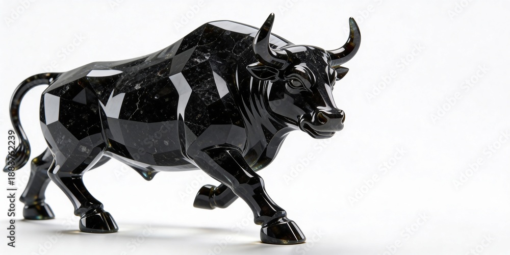 Obraz premium Black Bull Statue