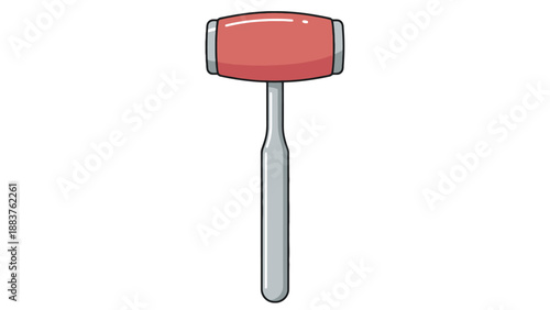 Reflex hammer icon representing neurological examination clinical assessment and diagnostic tool vector illustration