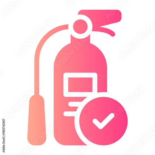 fire extinguisher gradient icon