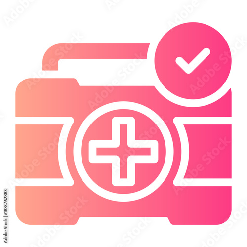 first aid kit gradient icon