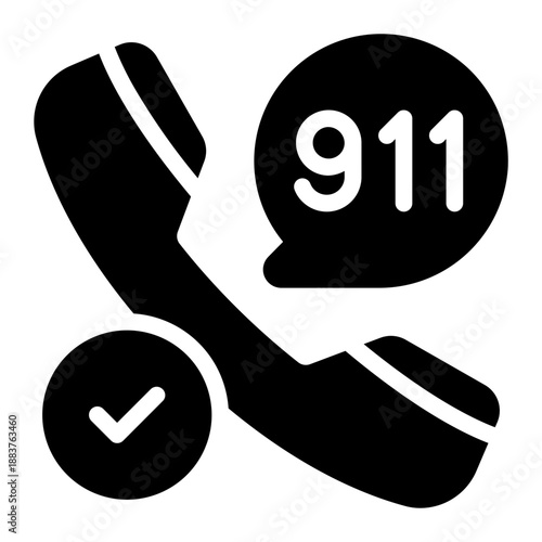 911 glyph icon