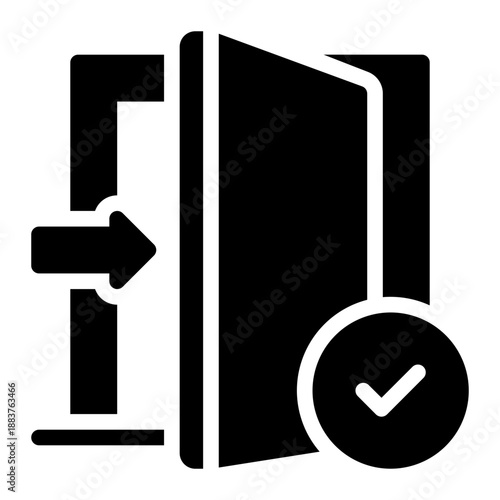 door glyph icon