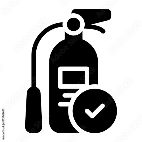 fire extinguisher glyph icon