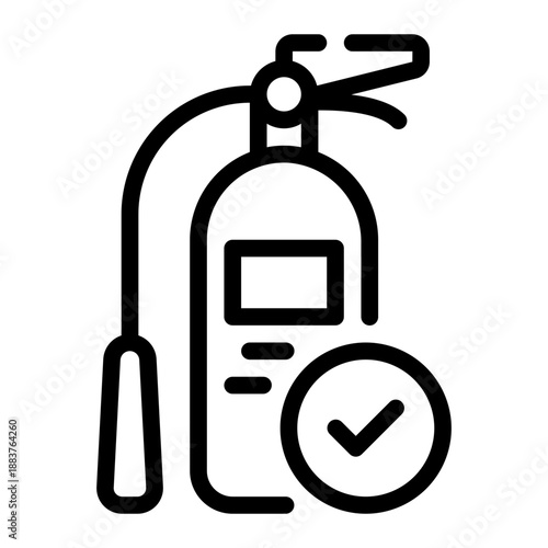 fire extinguisher line icon