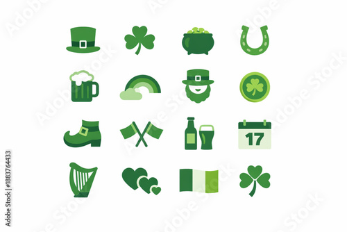 Saint Patrick Day minimalist icon