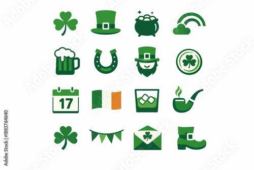 Saint Patrick Day minimalist icon
