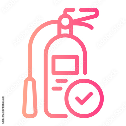 fire extinguisher gradient icon