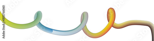 vector illustration of an abstract background Color Gradient Lines Abstract Pattern. 3D Waves Shape Elements on White Background. Vector Swirl Rainbow Ribbons. Organic Wavy Spiral Graphic for