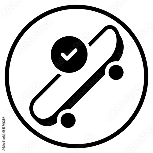 skateboard glyph icon