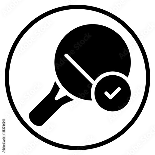 table tennis glyph icon