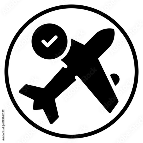 travelling glyph icon