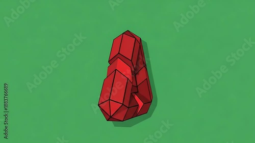 Wallpaper Mural Red Impossible Triangle Animation Simple Green Background Loop Torontodigital.ca
