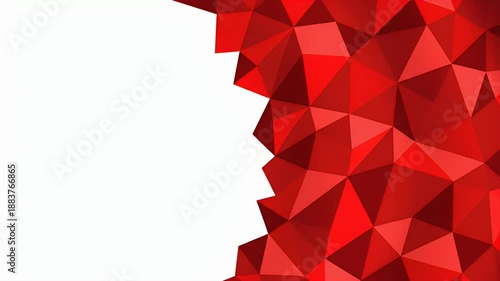 Wallpaper Mural Red Low Poly Geometric Background Motion Loop Seamless Abstract Torontodigital.ca