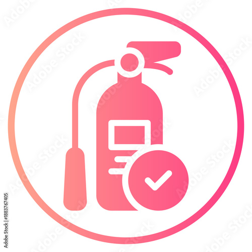 fire extinguisher gradient icon