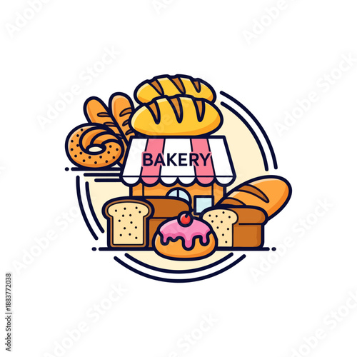 Delicious assortment of baked goods and pastries from a cozy bakery shop environment