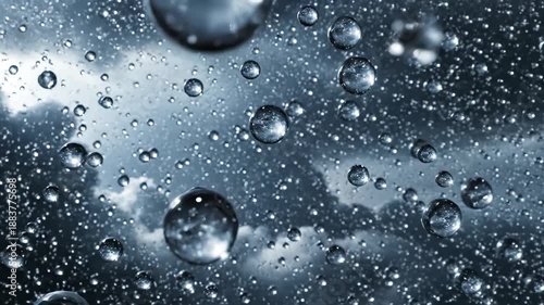 Wallpaper Mural Water droplets on reflective surface Torontodigital.ca