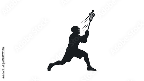 Three lacrosse players in different colored styles running with sticks and ball