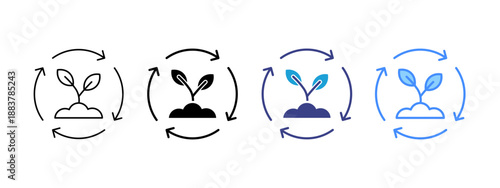 Sustainability icon set multiple style collection