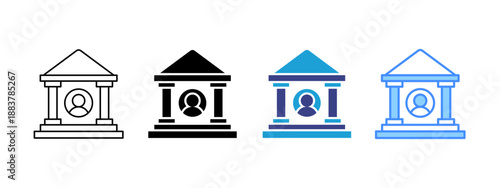 Governance icon set multiple style collection