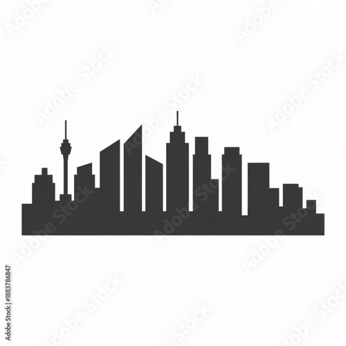 Urban Silhouette: Capturing the sharp, iconic silhouette of an urban skyline, showcasing the architectural diversity of a city's towering structures.