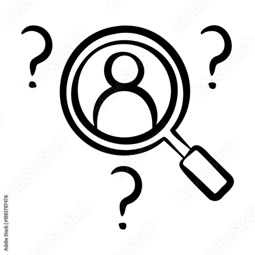 Candidate Search Icon - Handdrawn