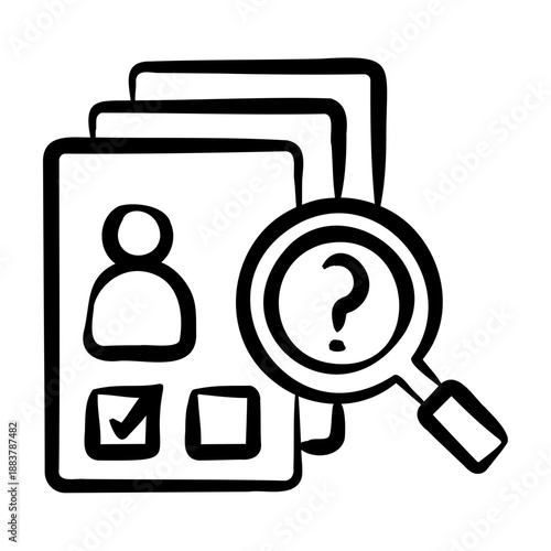 Cv Screening Icon - Handdrawn