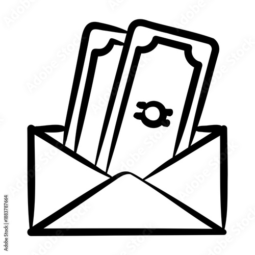 Paycheck Icon - Handdrawn