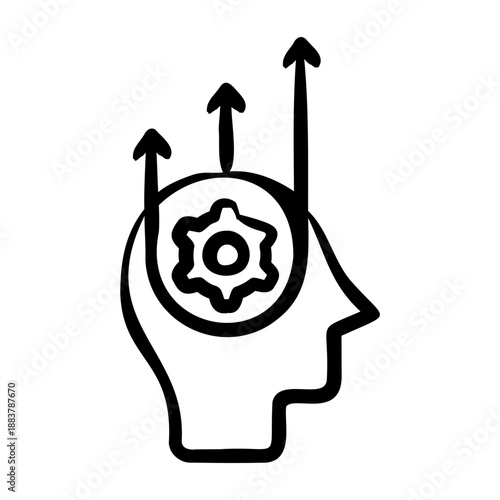 Skills Development Icon - Handdrawn