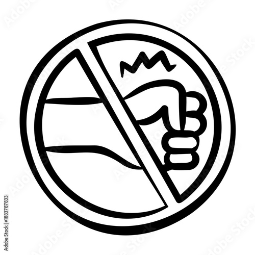 Harassment Policy Icon - Handdrawn