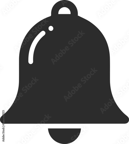 Simple and clean illustration of a bell icon, perfect for notifications, alerts, and reminders in digital interfaces and designs