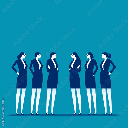 Business and partner competition. vector illustration