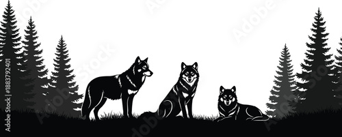 Various police officer uniform silhouettes vector illustration set, detailed figures of standing male cops in different poses, law enforcement public service job 